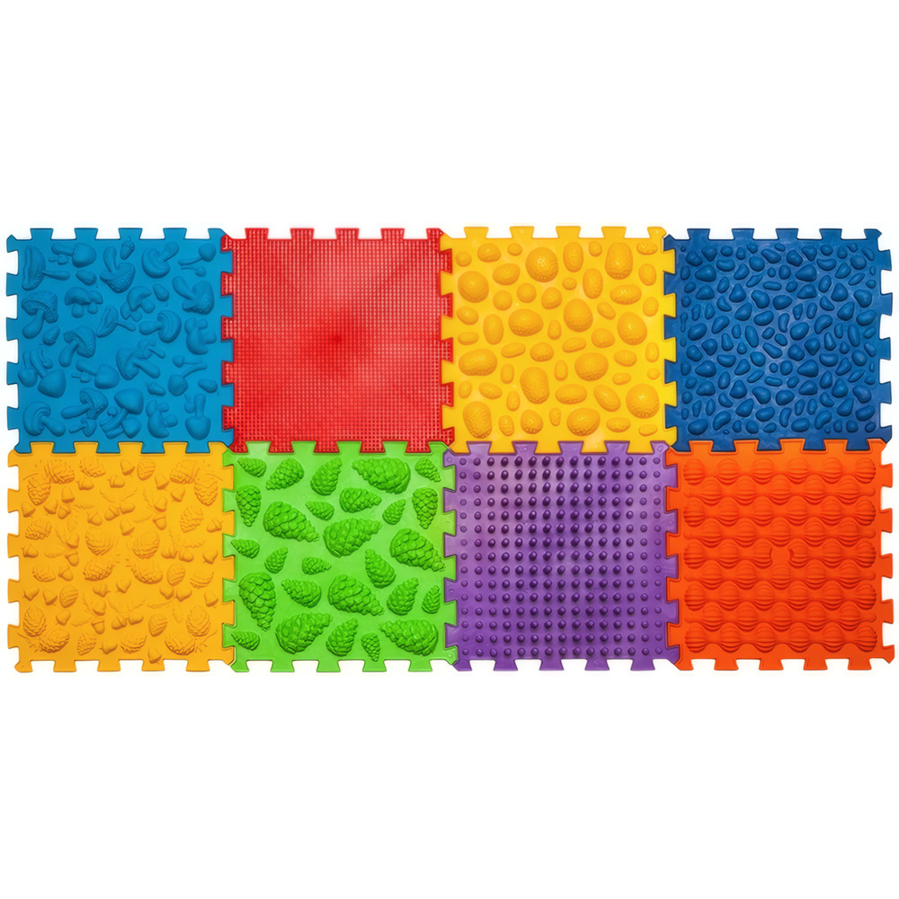 Ortek Sensory Foot Massage Puzzle Mat Set 8 Orthopedic Tiles Kids